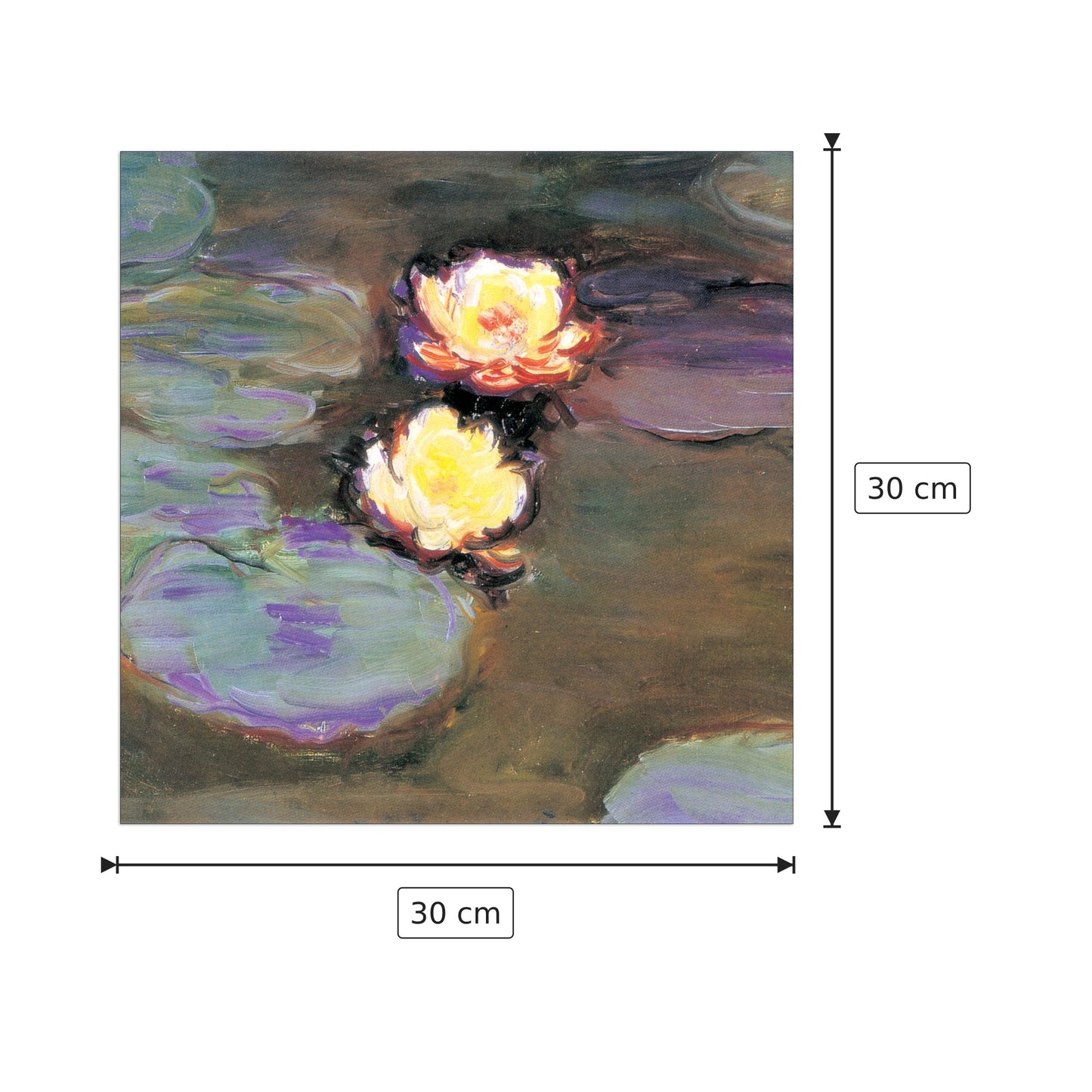 Nimpheas Detail - MONET - cm 30x30 - Pannello in MDF
