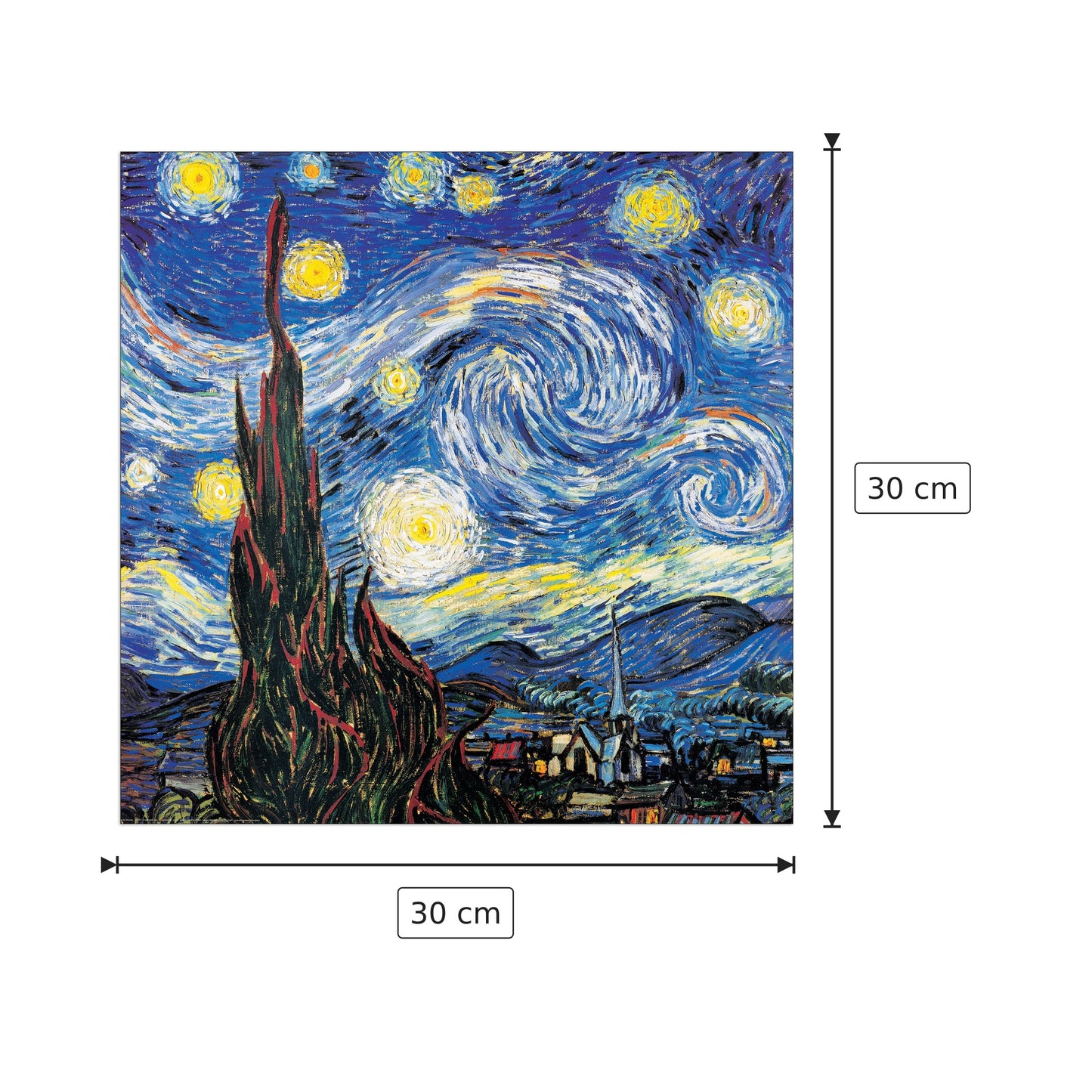 Notte Stellata Detail - VAN GOGH - cm 30x30 - Pannello in MDF