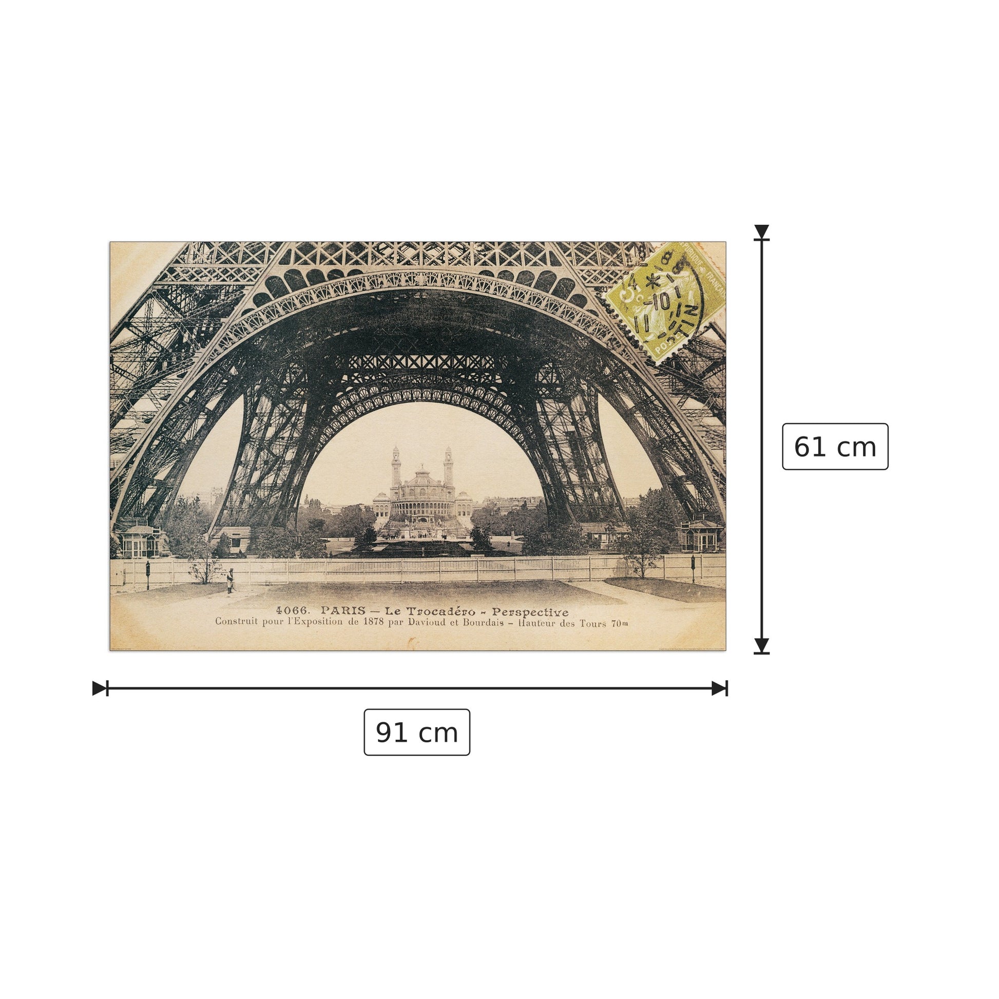 La Base De La Tour Eiffel - WILD APPLE PORTFOLIO - cm 91x61 - Pannello in MDF