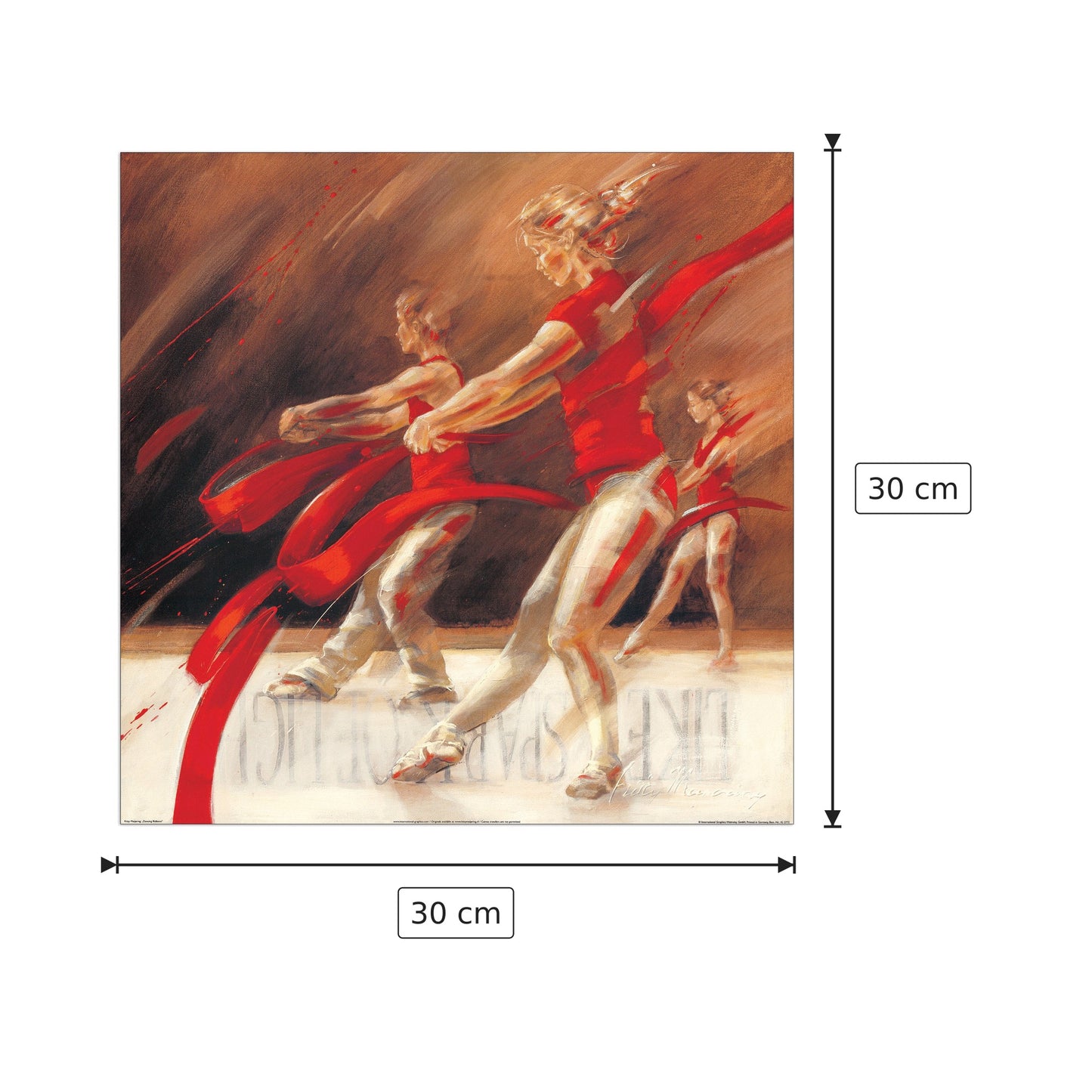 Dancing Ribbons - MEIJERING - cm 30x30 - Pannello in MDF