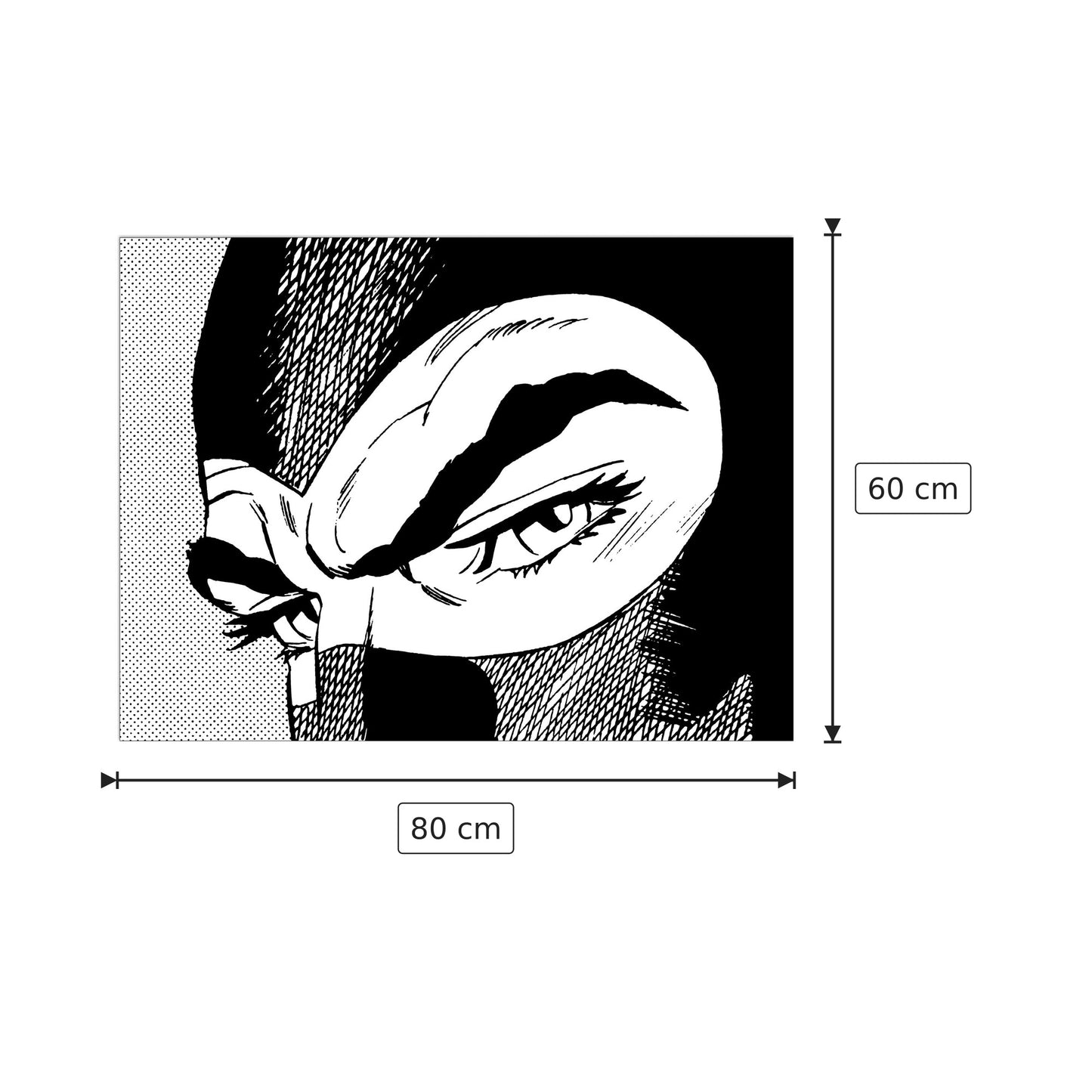 Lo Sguardo Di Diabolik - ASTORINA - cm 80x60 - Pannello in MDF