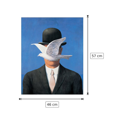 L'Homme au Chapeau - MAGRITTE - cm 46x57 - Pannello in MDF