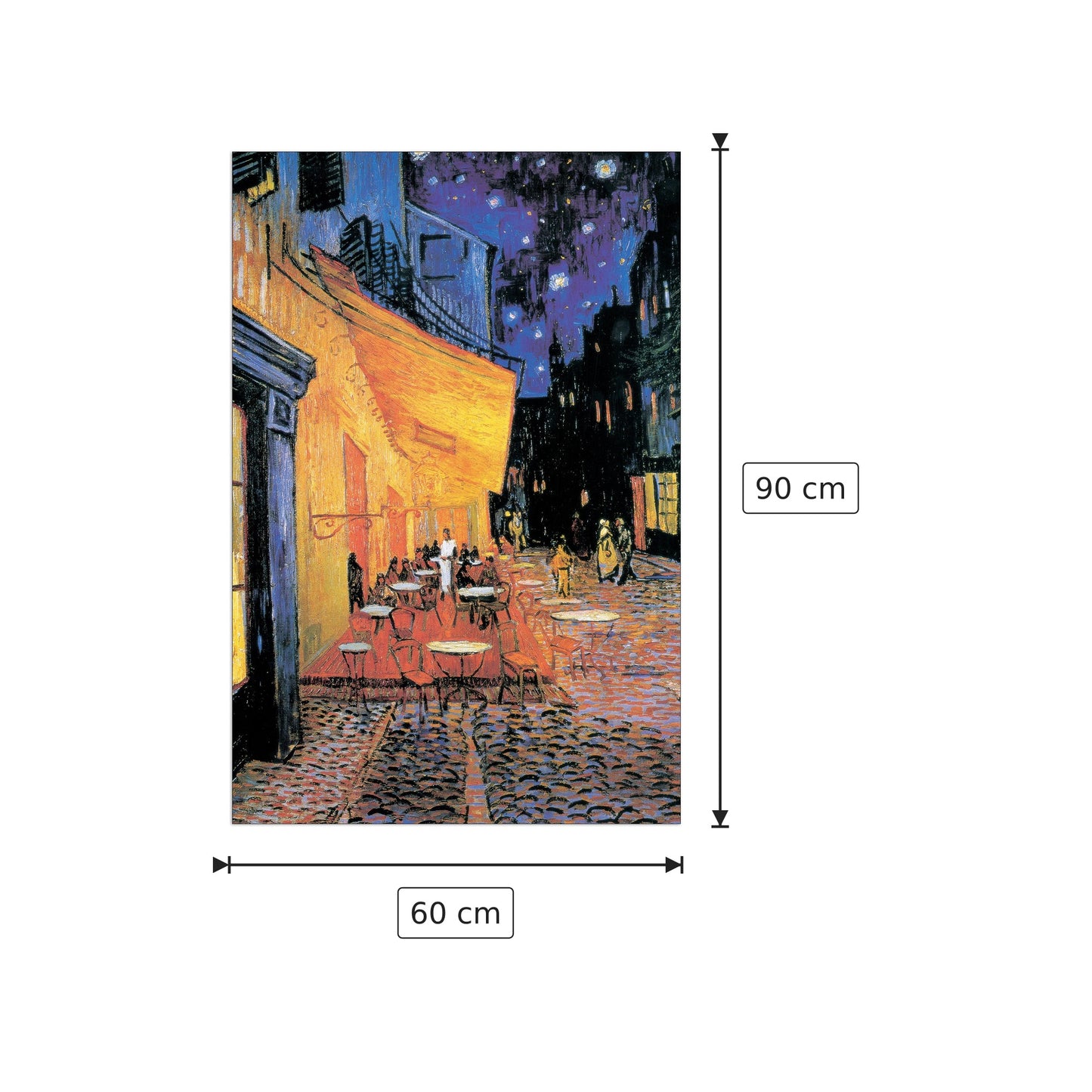Le Café de nuit - VAN GOGH - cm 60x90 - Pannello in MDF