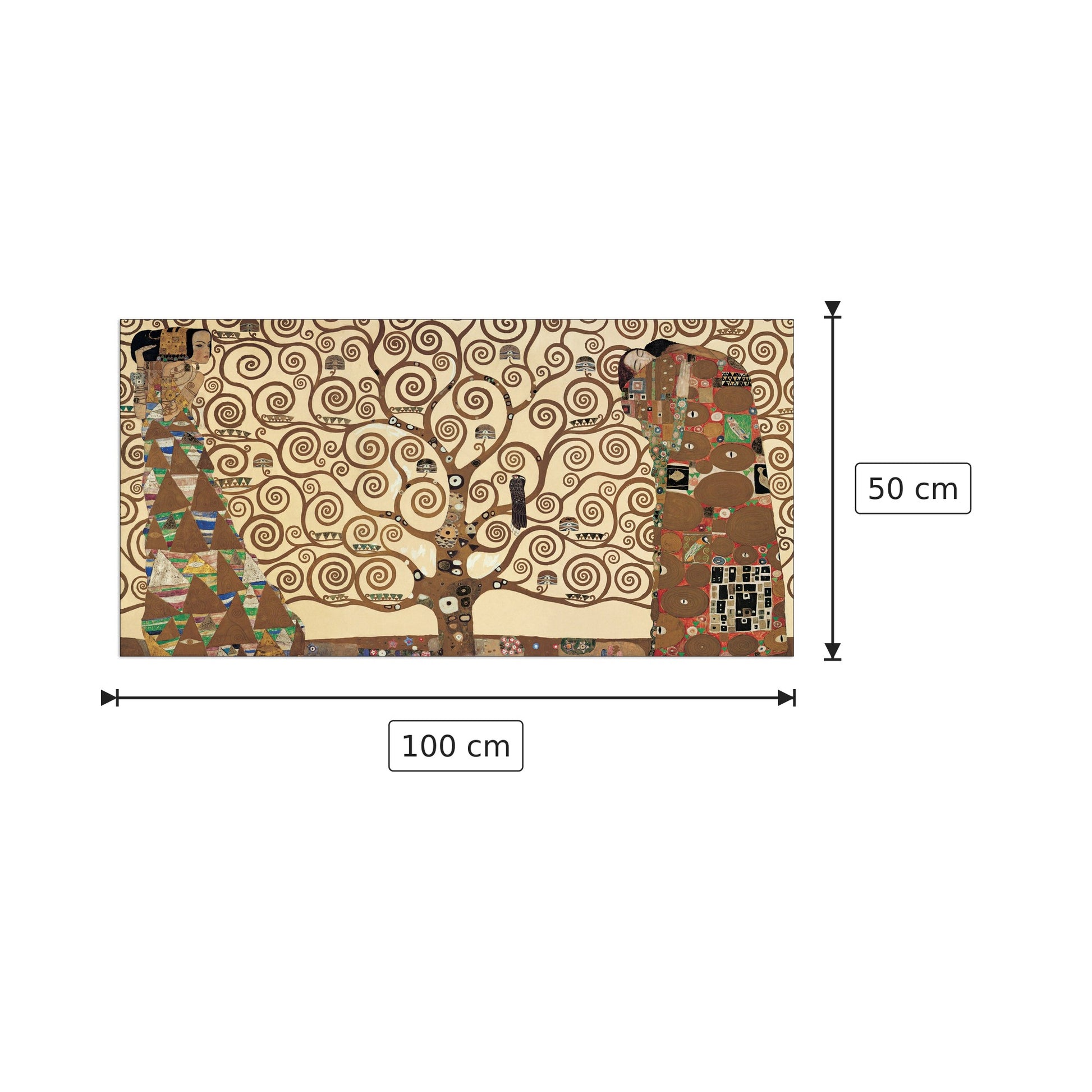 The Tree of Life - KLIMT - cm 100x50 - Pannello in MDF