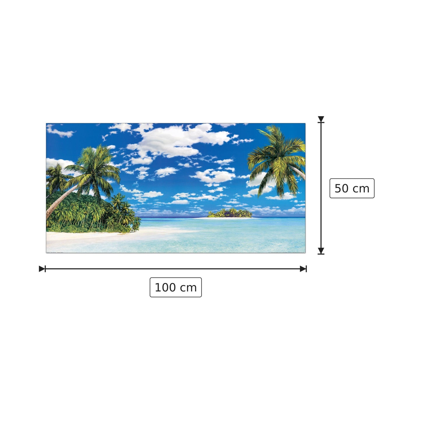 Isola Tropicale - AMSTICI - cm 100x50 - Pannello in MDF