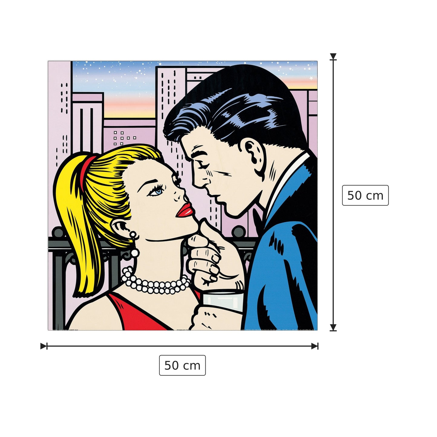 Love in NYC - DALE - cm 50x50 - Pannello in MDF