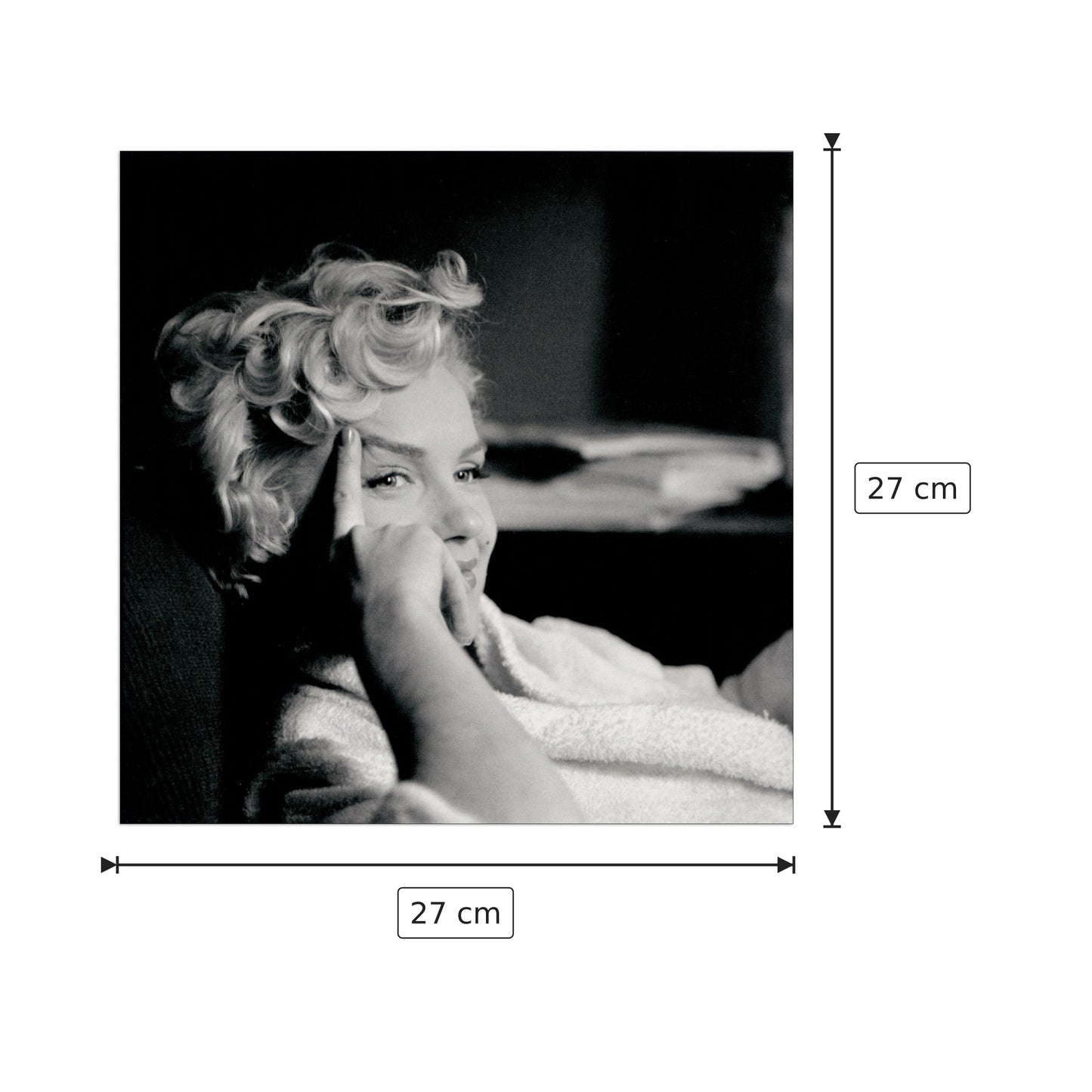 Marilyn Monroe - ERWITT - cm 27x27 - Pannello in MDF