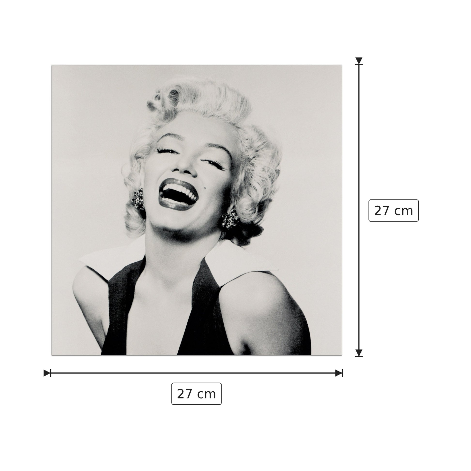 Marilyn Monroe Idol - ANONYMOUS - cm 27x27 - Pannello in MDF