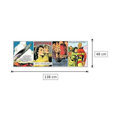 Flash Gordon Comics - RAYMOND - cm 138x48 - Pannello in MDF