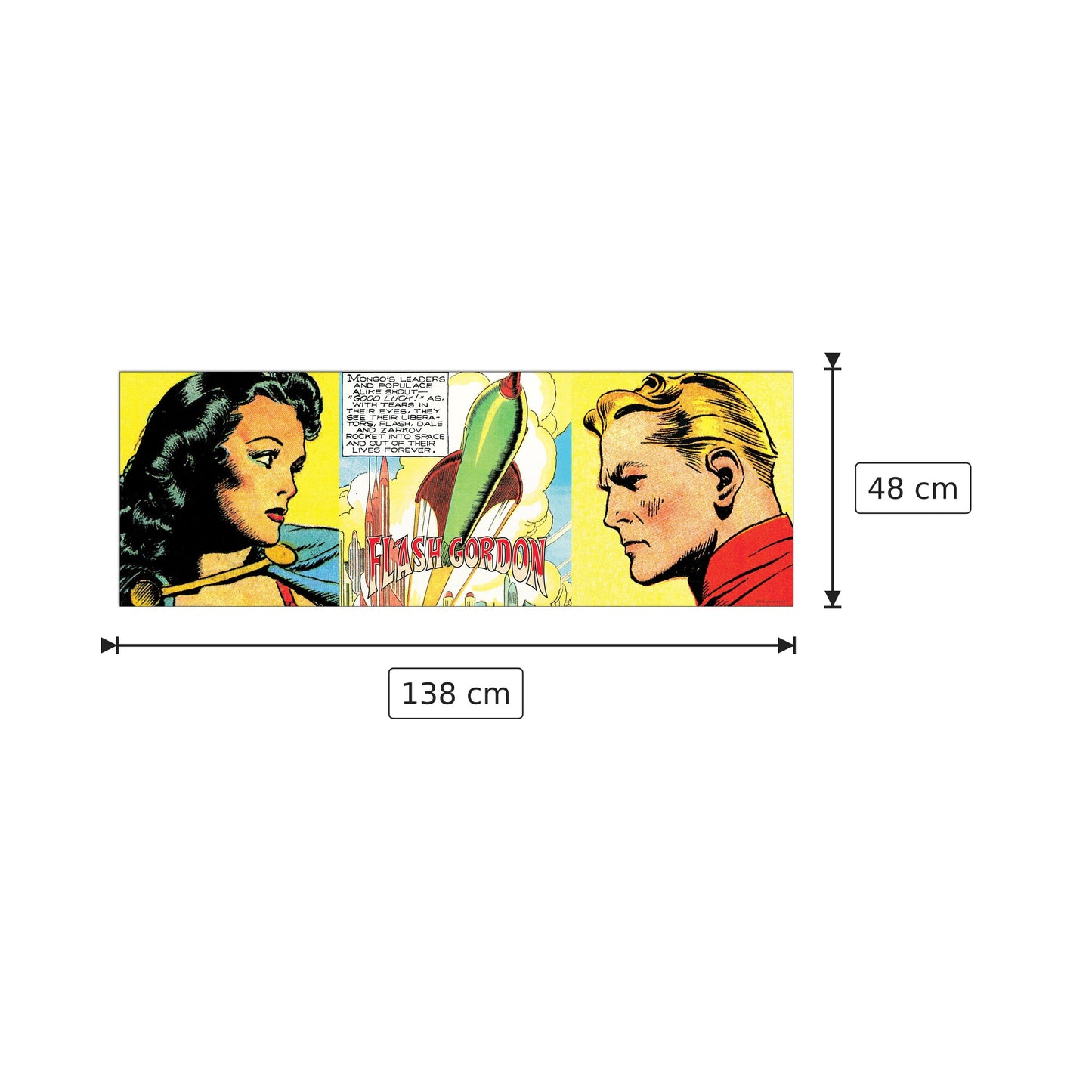Good Luck Flash Gordon! - RAYMOND - cm 138x48 - Pannello in MDF