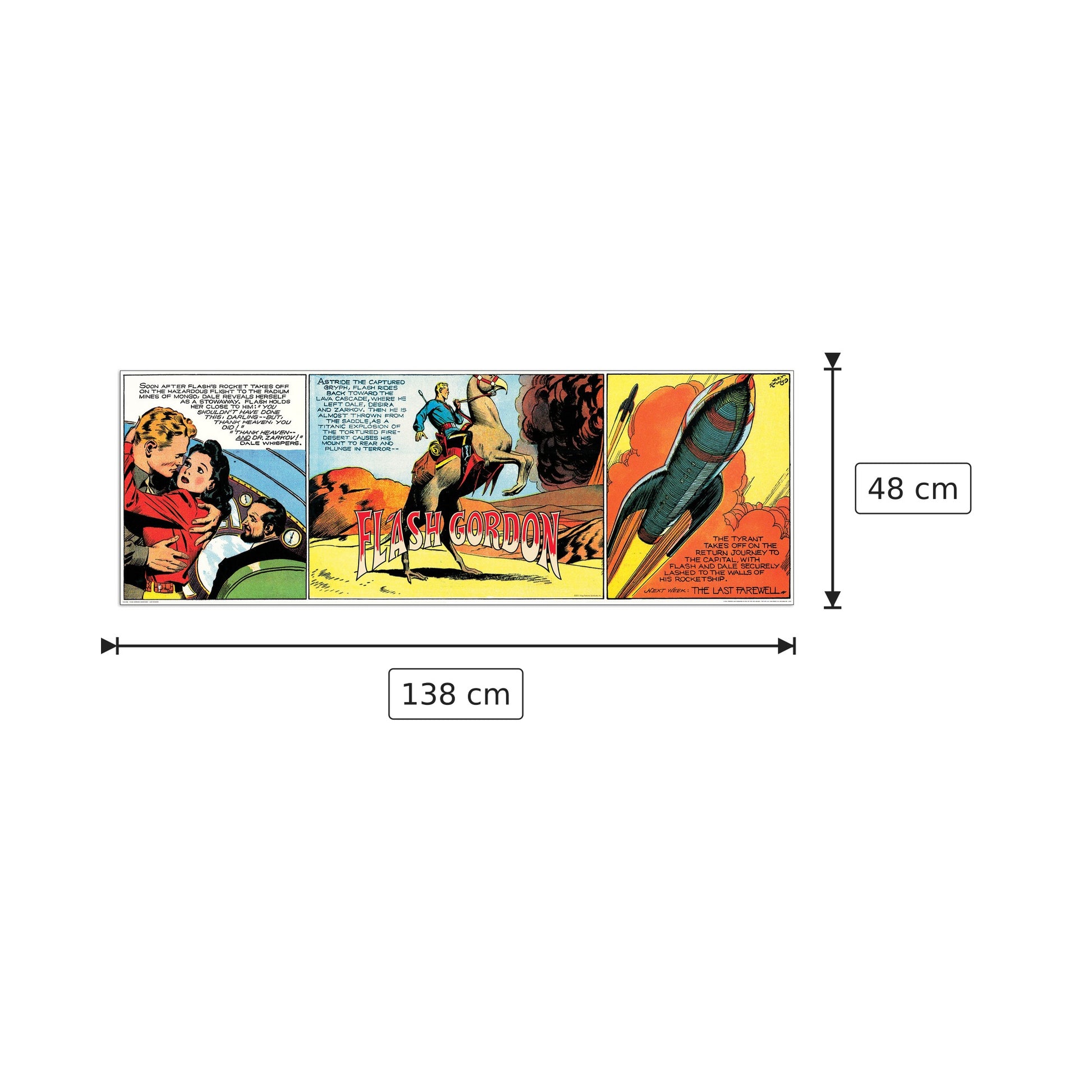 Flash Gordon Adventures - RAYMOND - cm 138x48 - Pannello in MDF
