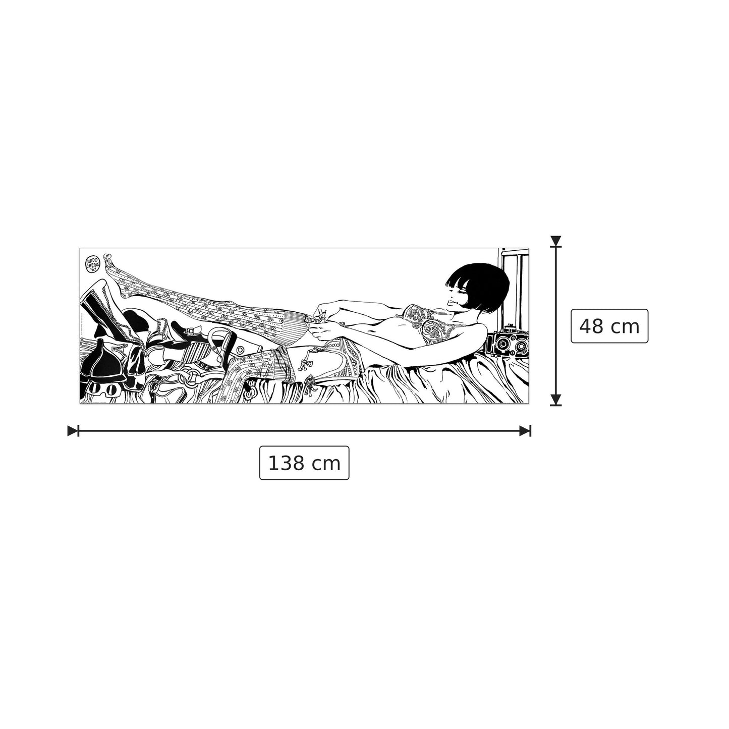 Valentina: Cosa Mi Metto? - CREPAX - cm 138x48 - Pannello in MDF