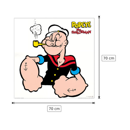 Popeye The Sailorman II - SEGAR - cm 70x70 - Pannello in MDF