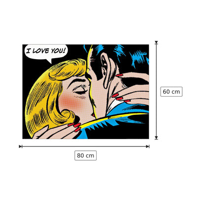 I Love You - DALE - cm 80x60 - Pannello in MDF