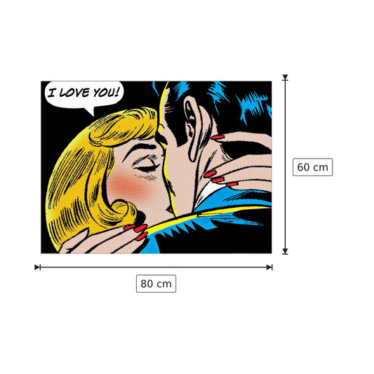 I Love You - DALE - cm 80x60 - Pannello in MDF