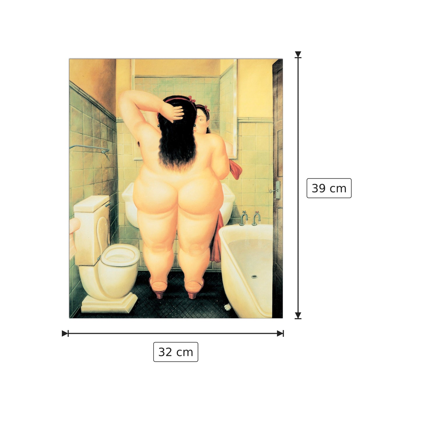 Il Bagno - BOTERO - cm 32x39 - Pannello in MDF