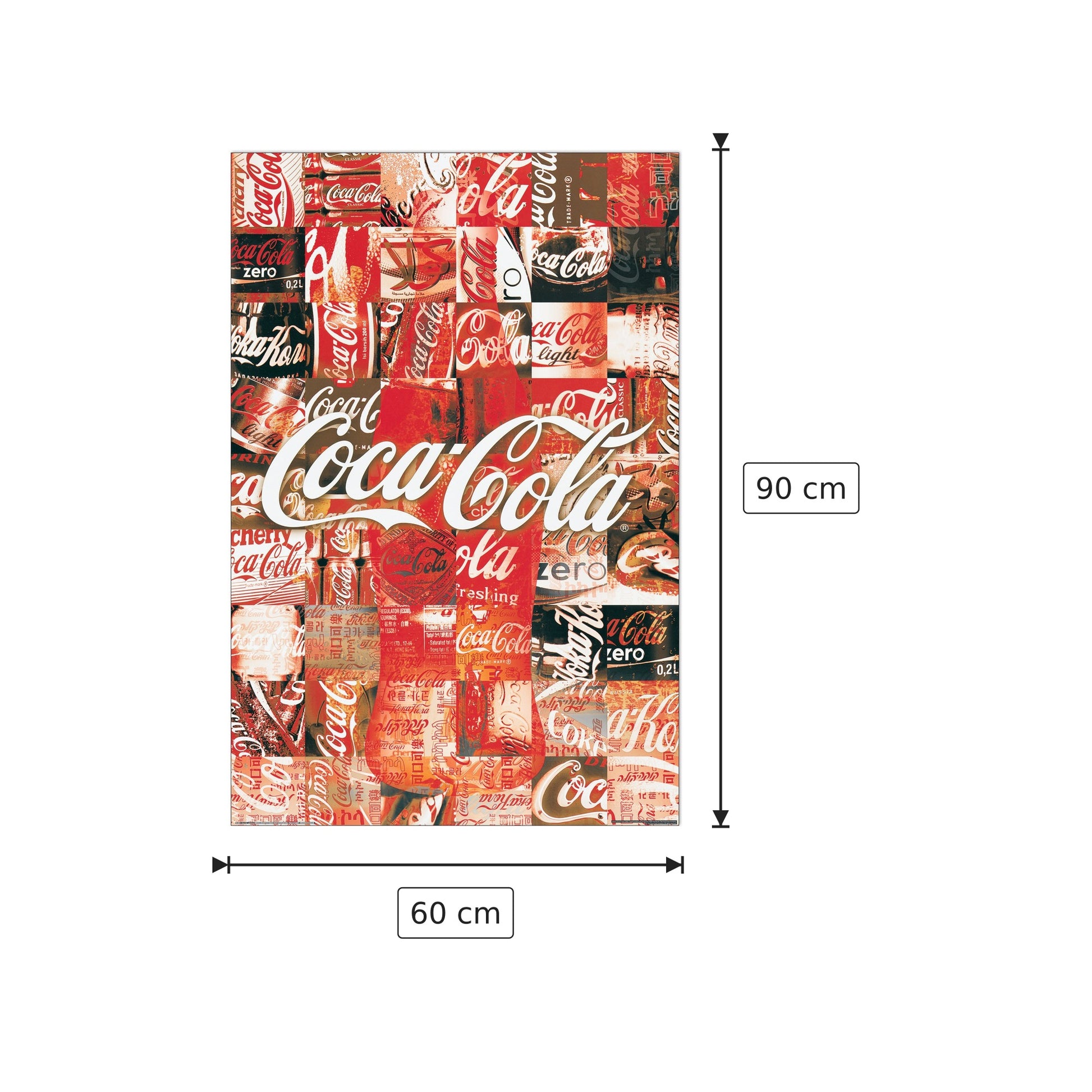 Coca-Cola Patchwork - NULL - cm 60x90 - Pannello in MDF