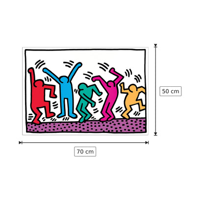 Senza Titolo - HARING - cm 70x50 - Pannello in MDF