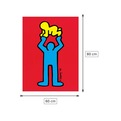 Untitled - HARING - cm 60x80 - Pannello in MDF