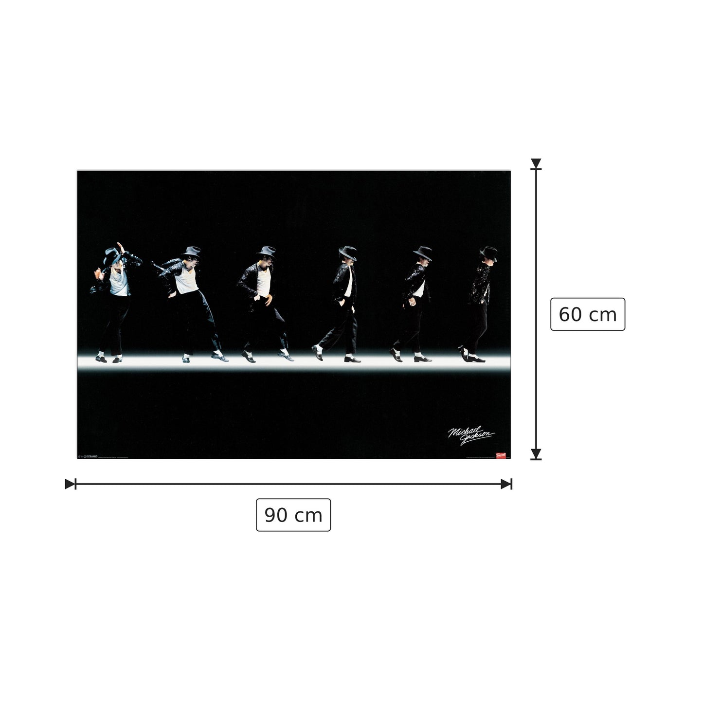 Michael Jackson, Moonwalk - NULL - cm 90x60 - Pannello in MDF