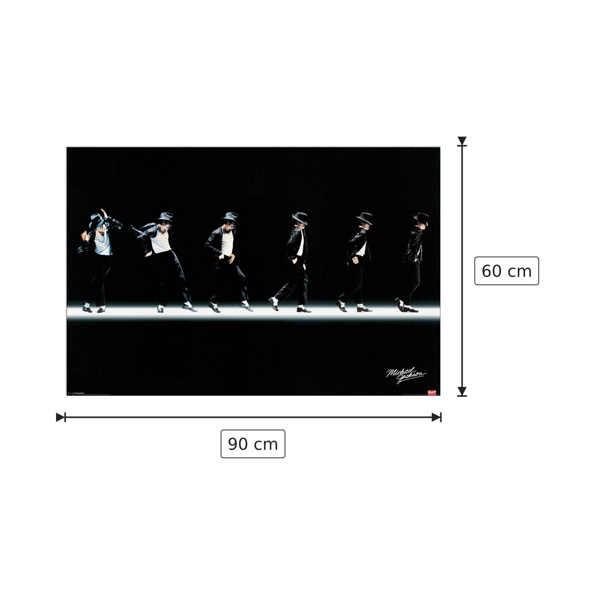 Michael Jackson, Moonwalk - NULL - cm 90x60 - Pannello in MDF