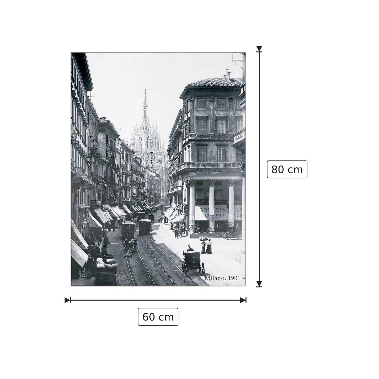 Milano 1901 - NULL - cm 60x80 - Pannello in MDF