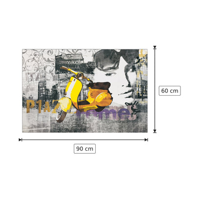 Vespa - ROMA - cm 90x60 - Pannello in MDF