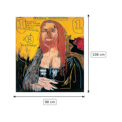 Mona Lisa - BASQUIAT - cm 98x108 - Pannello in MDF