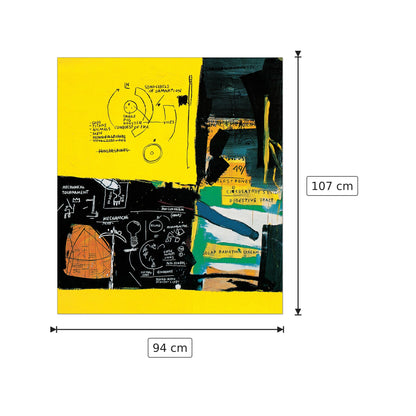 Untitled - BASQUIAT - cm 94x107 - Pannello in MDF