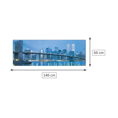 Brooklyn Bridge To Downtown Manhttan - BERENHOLTZ - cm 140x50 - Pannello in MDF