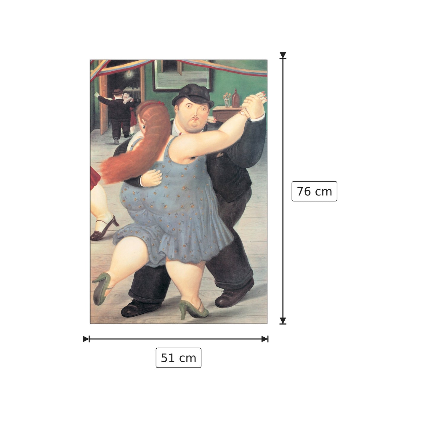 Dancers 1987 - BOTERO - cm 51x76 - Pannello in MDF