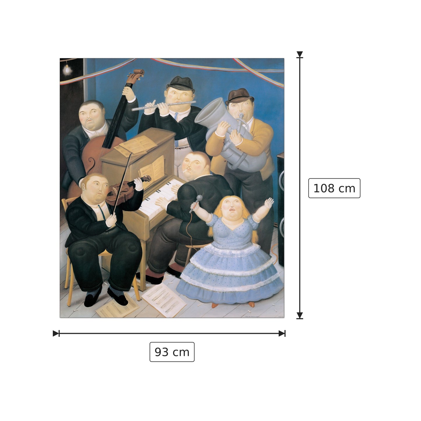 I Musicisti - BOTERO - cm 93x108 - Pannello in MDF