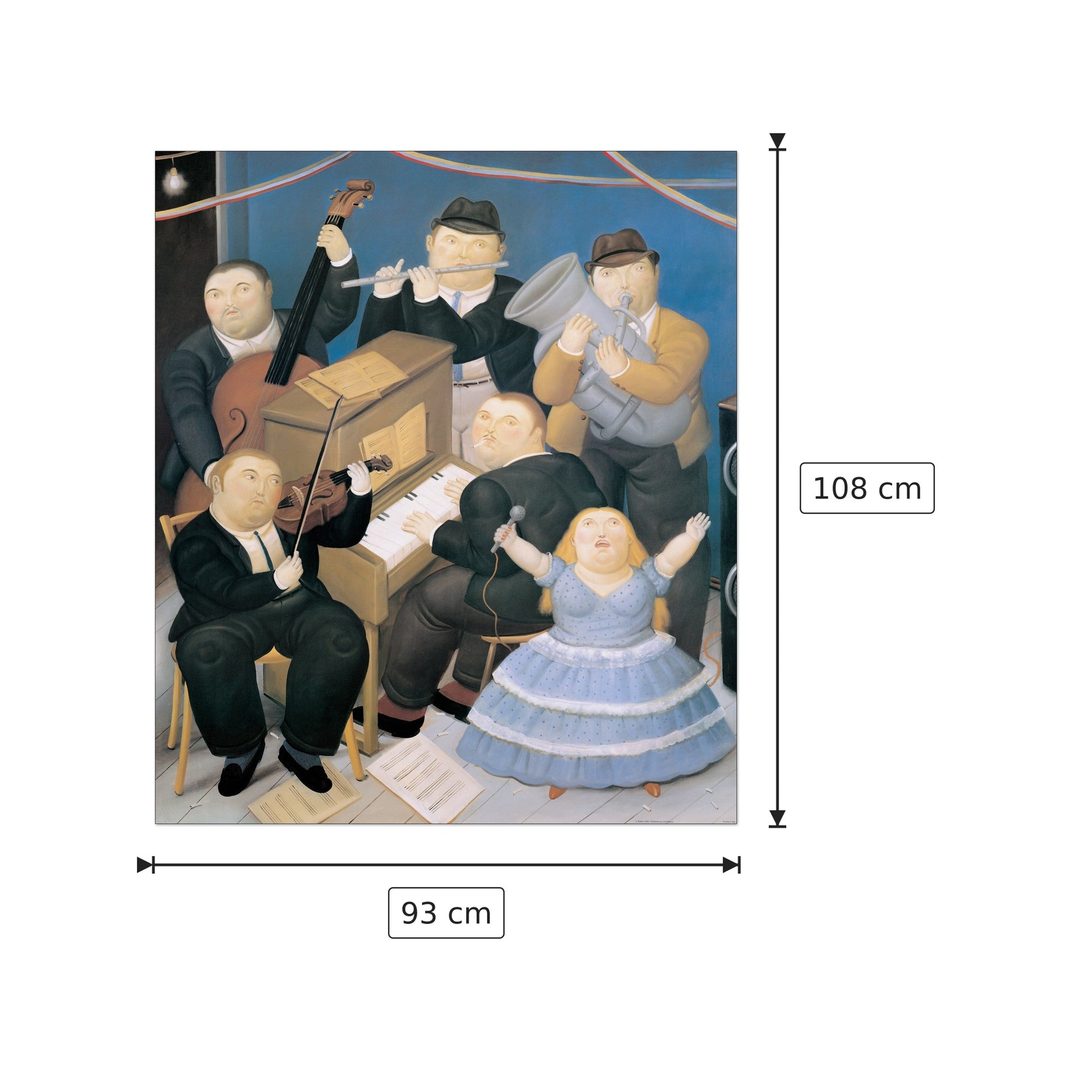 I Musicisti - BOTERO - cm 93x108 - Pannello in MDF