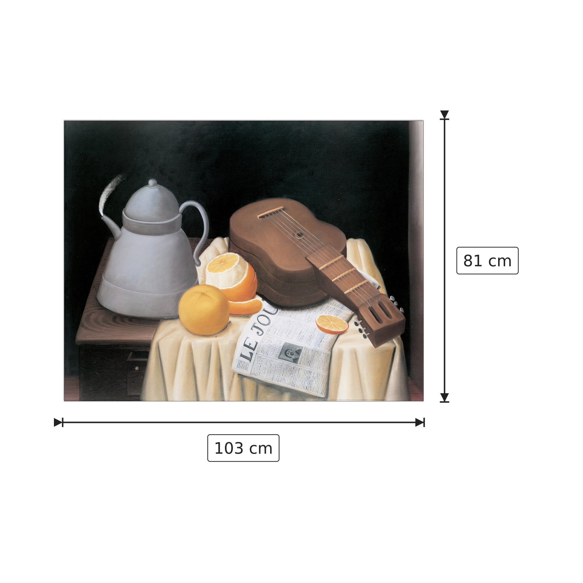 Natura Morta Con Le Journal - BOTERO - cm 103x81 - Pannello in MDF