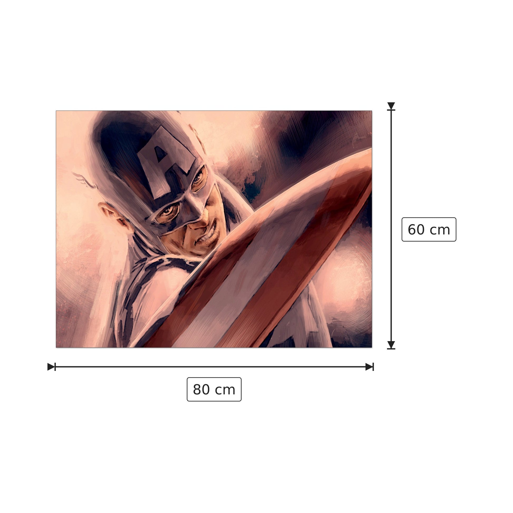 Captain America - NULL - cm 80x60 - Pannello in MDF