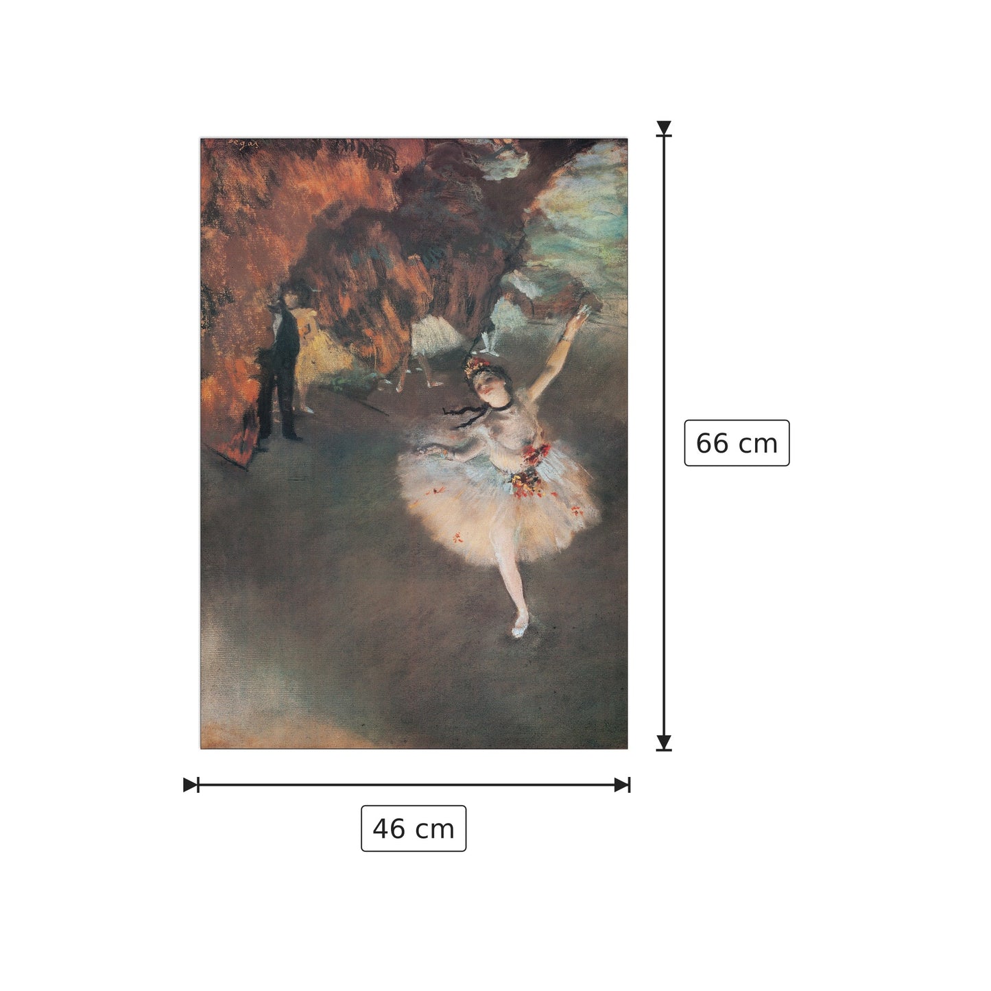 The Star - DEGAS - cm 46x66 - Pannello in MDF