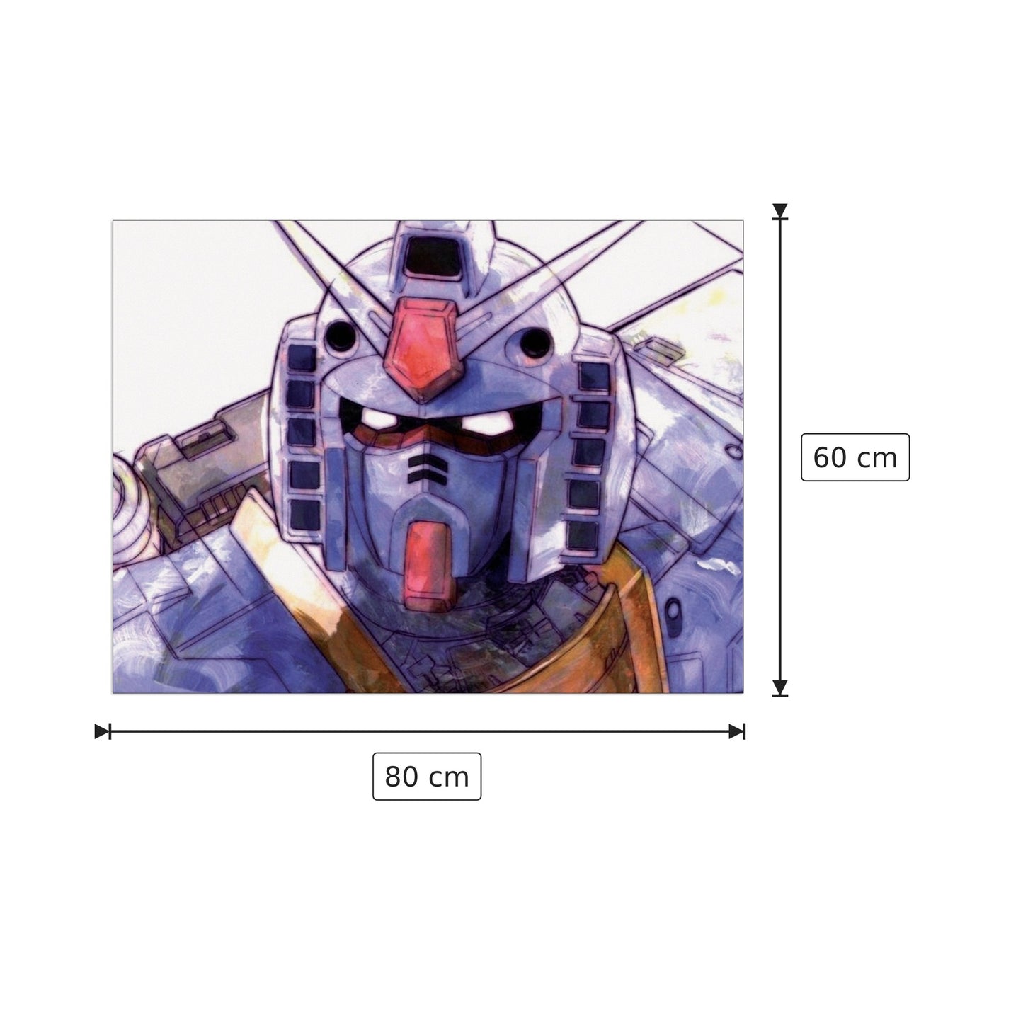 Gundam - GUNDAM - cm 80x60 - Pannello in MDF