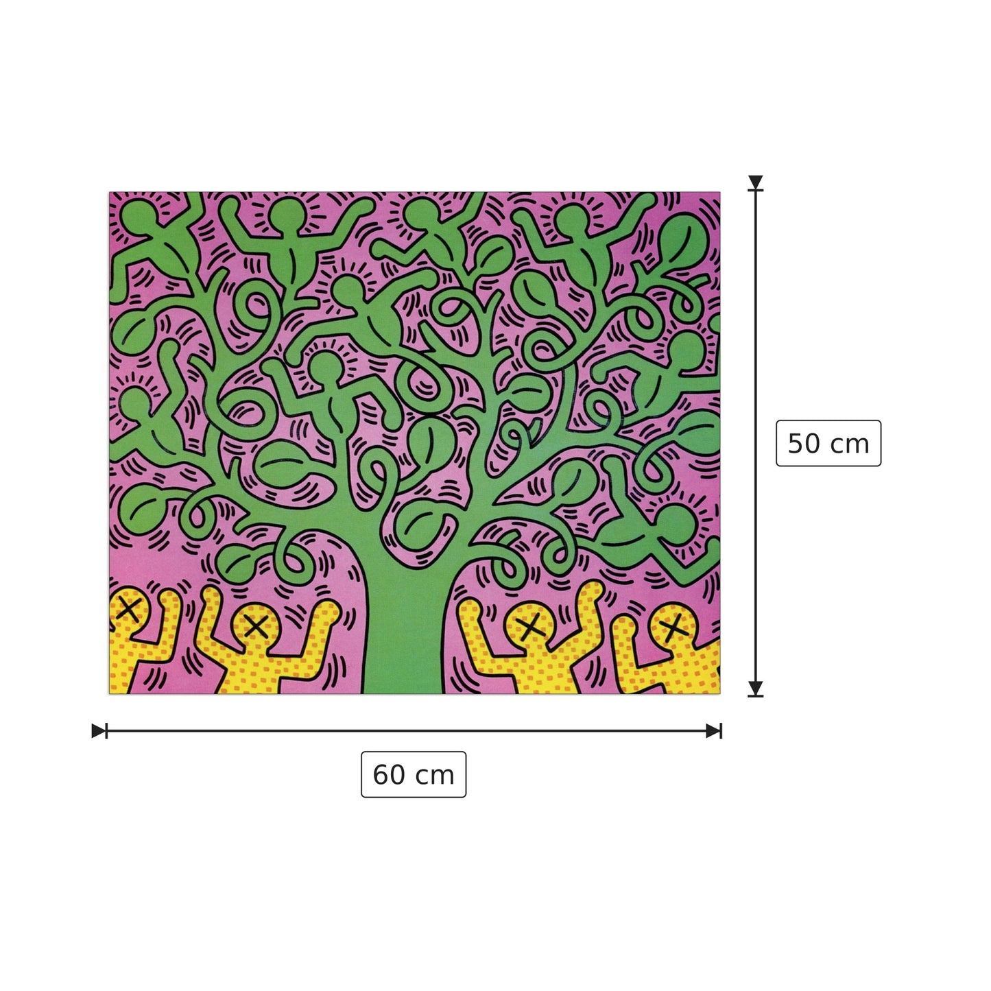 Albero Della Vita - HARING - cm 60x50 - Pannello in MDF