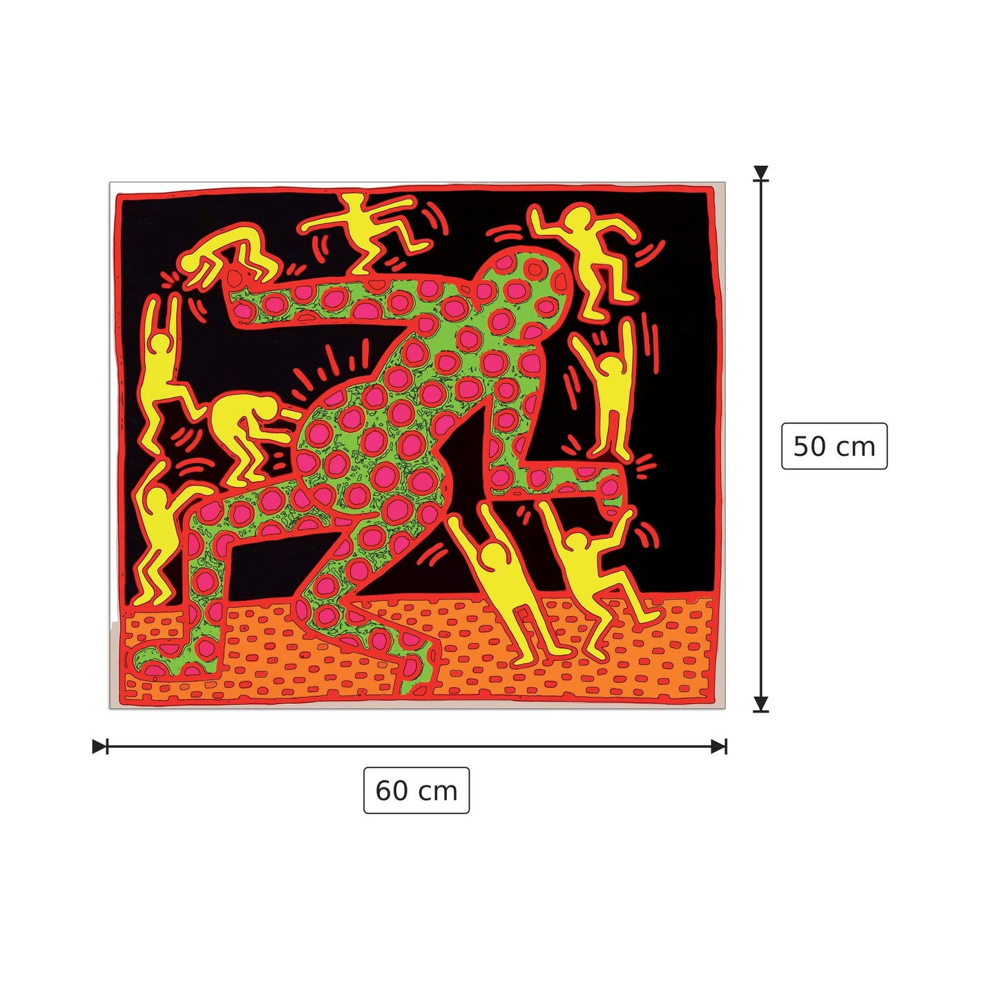 Fertility IIi - HARING - cm 60x50 - Pannello in MDF