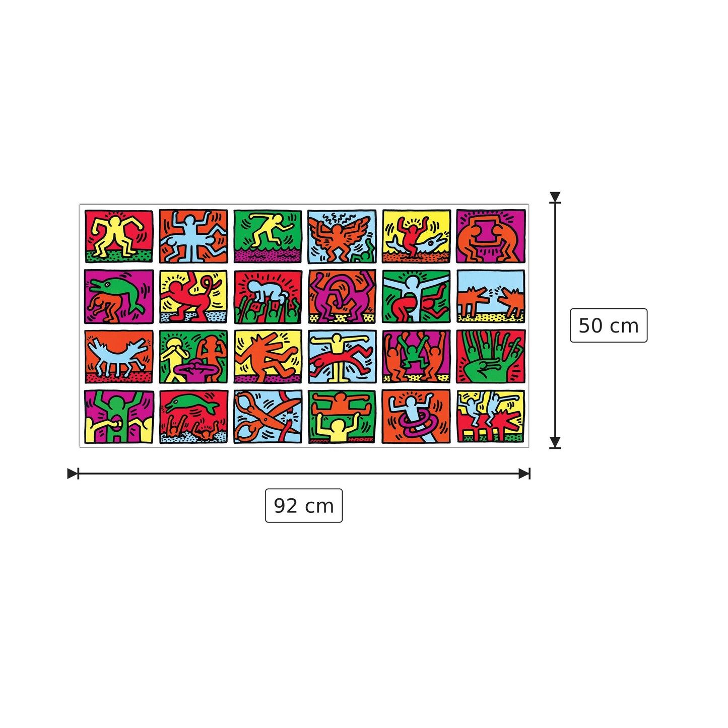 Retrospect 1989 - HARING - cm 92x50 - Pannello in MDF