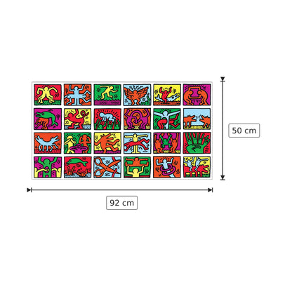Retrospect 1989 - HARING - cm 92x50 - Pannello in MDF