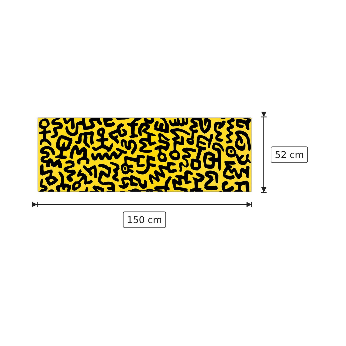 Untitled 1987 - HARING - cm 150x52 - Pannello in MDF