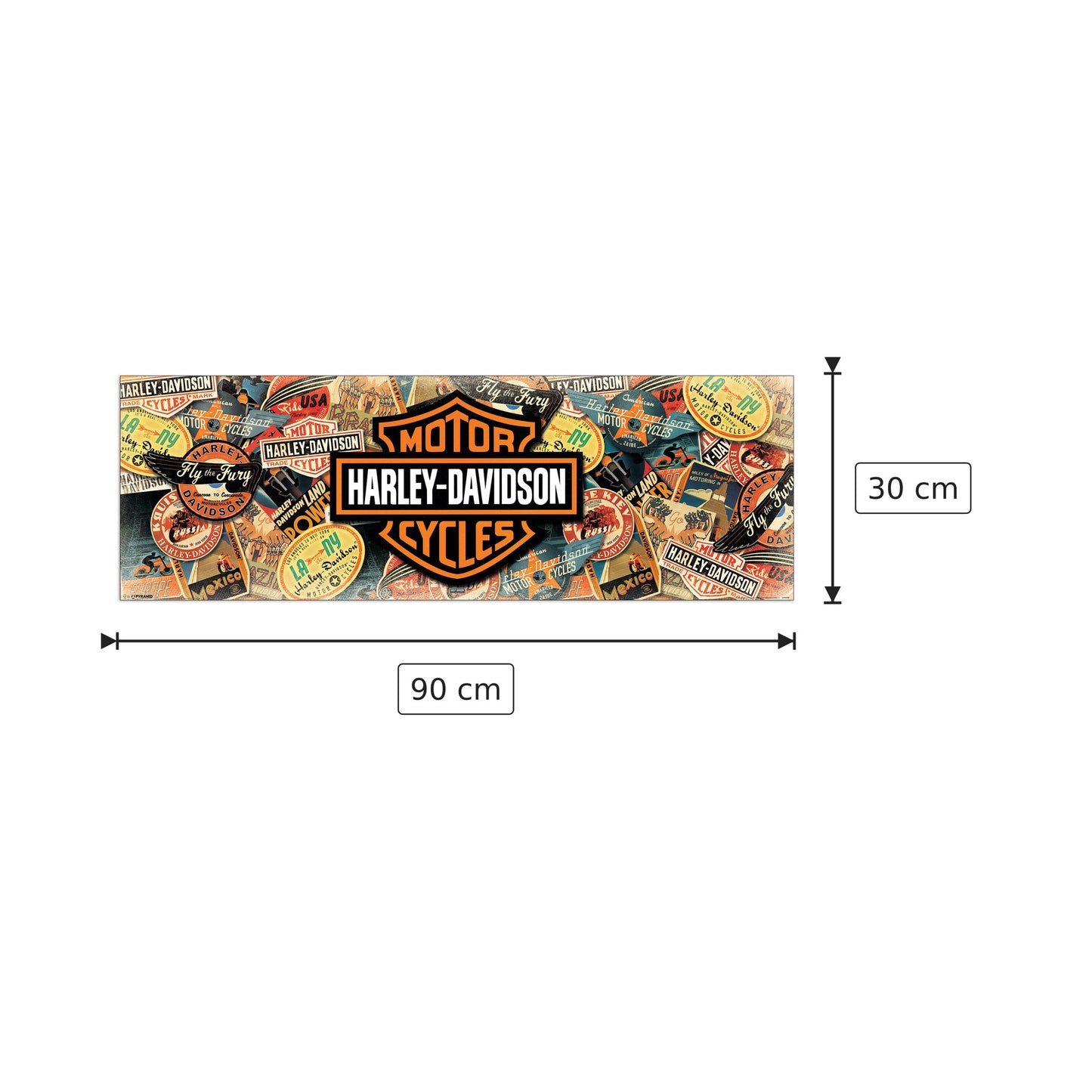 Harley Davidson Travel - NULL - cm 90x30 - Pannello in MDF