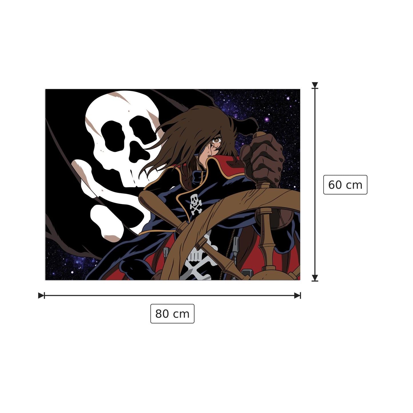 Capitan Harlock - NULL - cm 80x60 - Pannello in MDF