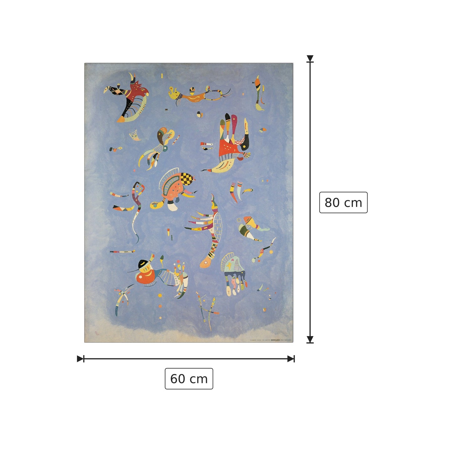Cielo Blu - KANDINSKY - cm 60x80 - Pannello in MDF