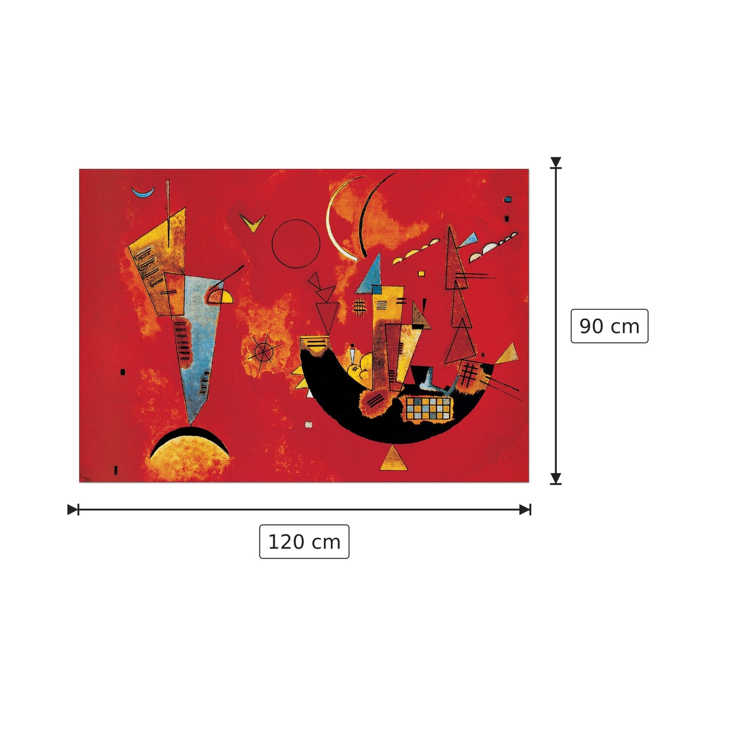 Con E Contro - KANDINSKY - cm 120x90 - Pannello in MDF