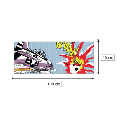 Whaam! 1963 - LICHTENSTEIN - cm 100x40 - Pannello in MDF