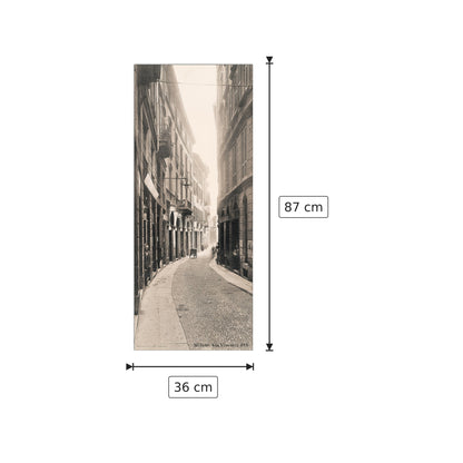Milano, Via Visconti 1937 - NULL - cm 36x87 - Pannello in MDF
