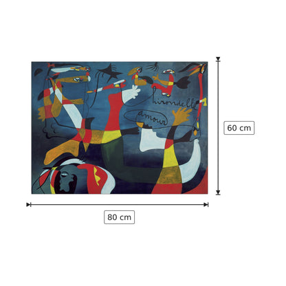 Hirondelle Amour - MIRÒ - cm 80x60 - Pannello in MDF
