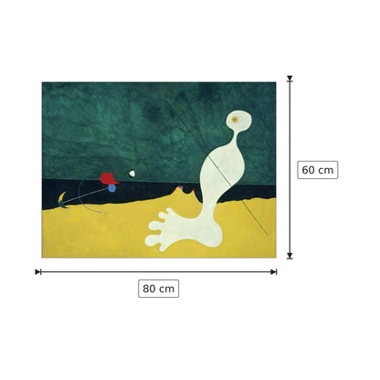 Person Throwing A Stone At A Bird - MIRÒ - cm 80x60 - Pannello in MDF
